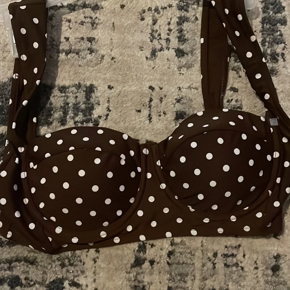 NWT Brown Padded Bikini Top - Picture 2 of 4